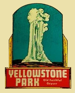 Modal Additional Images for Wyoming (1) The Wonderland of America Vintage Vacation Sticker